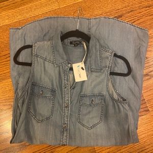 Selling midi dress denim style by velvet heart